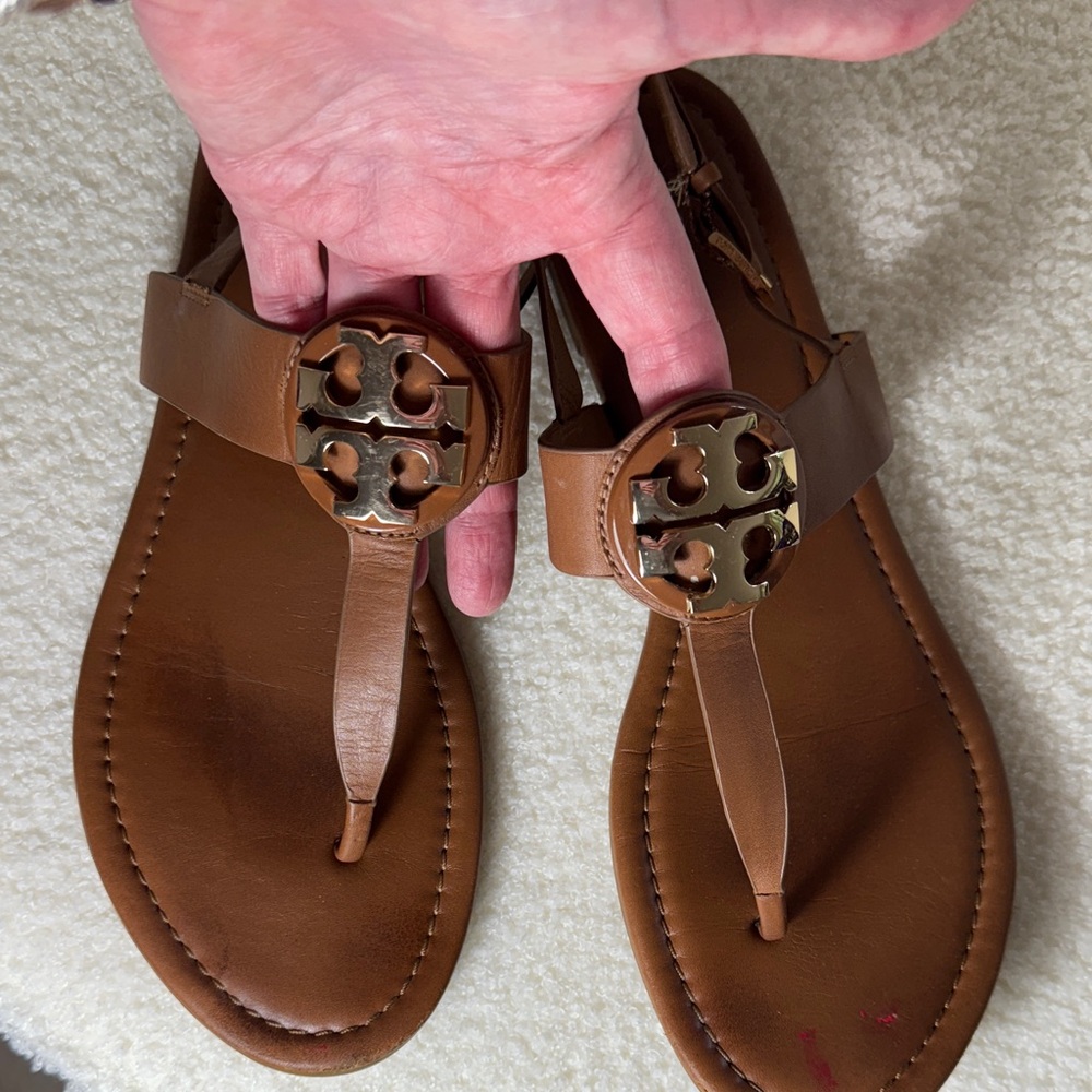 Tory Burch Brown Leather Sandals